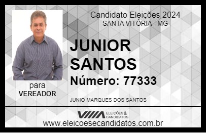 Candidato JUNIOR SANTOS 2024 - SANTA VITÓRIA - Eleições