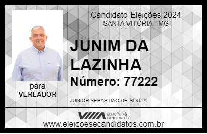 Candidato JUNIM DA LAZINHA 2024 - SANTA VITÓRIA - Eleições