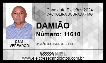 Candidato DAMIÃO 2024 - CACHOEIRA DOURADA - Eleições