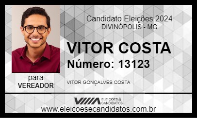 Candidato VITOR COSTA 2024 - DIVINÓPOLIS - Eleições