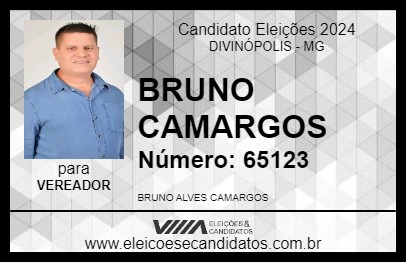 Candidato BRUNO CAMARGOS 2024 - DIVINÓPOLIS - Eleições