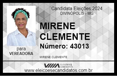 Candidato MIRENE CLEMENTE 2024 - DIVINÓPOLIS - Eleições