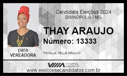 Candidato THAY ARAUJO 2024 - DIVINÓPOLIS - Eleições