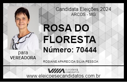 Candidato ROSA DO FLORESTA 2024 - ARCOS - Eleições