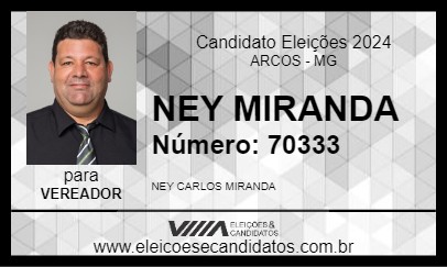 Candidato NEY MIRANDA 2024 - ARCOS - Eleições