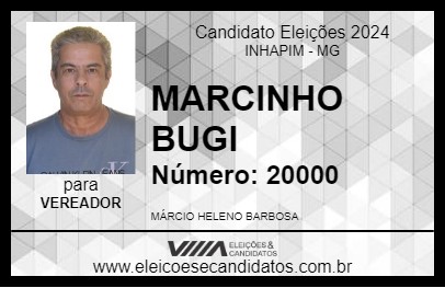 Candidato MARCINHO BUGI 2024 - INHAPIM - Eleições