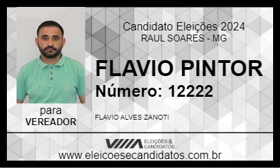 Candidato FLAVIO PINTOR 2024 - RAUL SOARES - Eleições