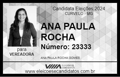 Candidato ANA PAULA ROCHA 2024 - CURVELO - Eleições