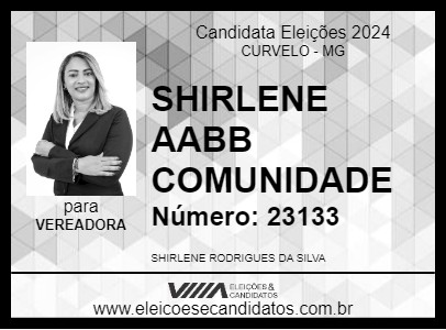 Candidato SHIRLENE AABB COMUNIDADE 2024 - CURVELO - Eleições