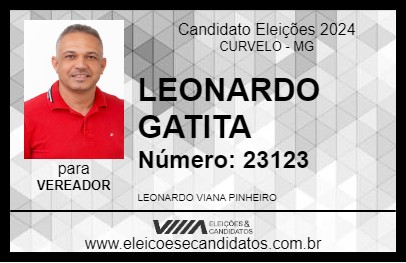 Candidato LEONARDO GATITA 2024 - CURVELO - Eleições