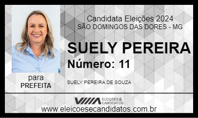 Candidato SUELY PEREIRA 2024 - SÃO DOMINGOS DAS DORES - Eleições