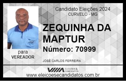 Candidato ZEQUINHA DA MAPTUR 2024 - CURVELO - Eleições