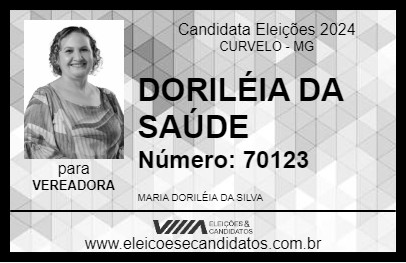 Candidato DORILÉIA DA SAÚDE 2024 - CURVELO - Eleições