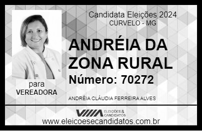 Candidato ANDRÉIA DA ZONA RURAL 2024 - CURVELO - Eleições