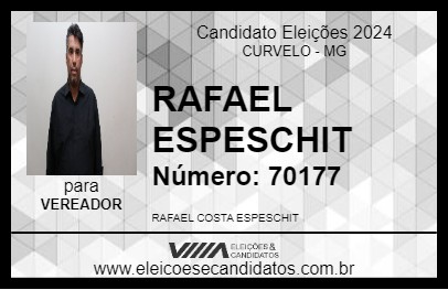 Candidato RAFAEL ESPESCHIT 2024 - CURVELO - Eleições