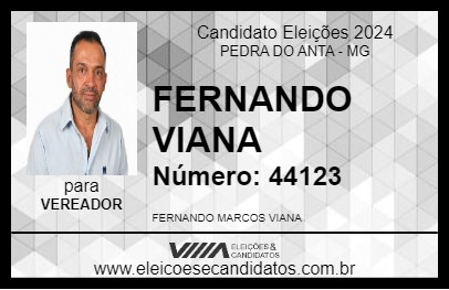 Candidato FERNANDO VIANA 2024 - PEDRA DO ANTA - Eleições