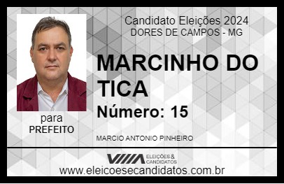 Candidato MARCINHO DO TICA 2024 - DORES DE CAMPOS - Eleições