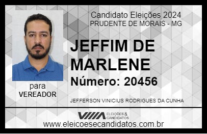 Candidato JEFFIM DE MARLENE 2024 - PRUDENTE DE MORAIS - Eleições