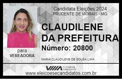 Candidato CLAUDILENE DO SÃO JOÃO 2 2024 - PRUDENTE DE MORAIS - Eleições