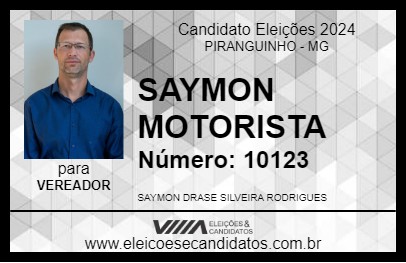 Candidato SAYMON MOTORISTA 2024 - PIRANGUINHO - Eleições