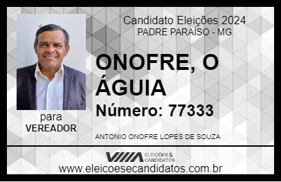 Candidato ONOFRE, O ÁGUIA 2024 - PADRE PARAÍSO - Eleições