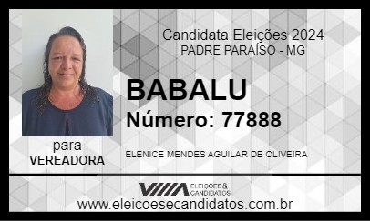 Candidato BABALU 2024 - PADRE PARAÍSO - Eleições