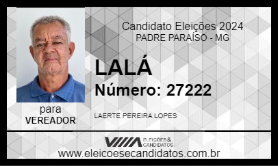 Candidato LALÁ 2024 - PADRE PARAÍSO - Eleições