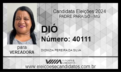 Candidato DIÓ 2024 - PADRE PARAÍSO - Eleições