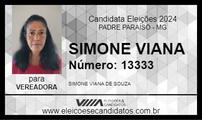 Candidato SIMONE VIANA 2024 - PADRE PARAÍSO - Eleições