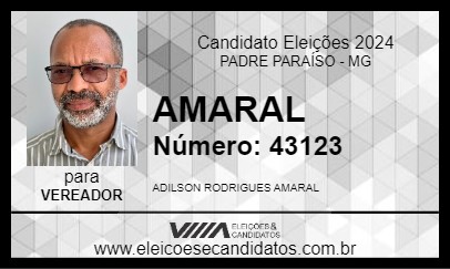 Candidato AMARAL 2024 - PADRE PARAÍSO - Eleições