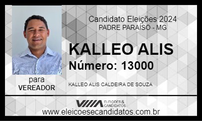 Candidato KALLEO ALIS 2024 - PADRE PARAÍSO - Eleições