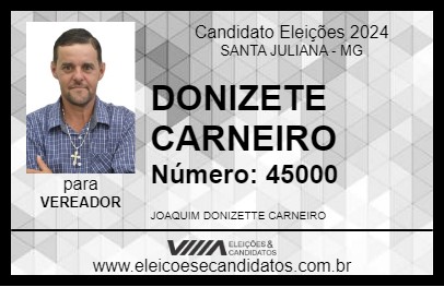 Candidato DONIZETE CARNEIRO 2024 - SANTA JULIANA - Eleições