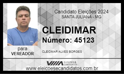 Candidato CLEIDIMAR 2024 - SANTA JULIANA - Eleições