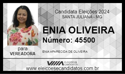 Candidato ENIA OLIVEIRA 2024 - SANTA JULIANA - Eleições