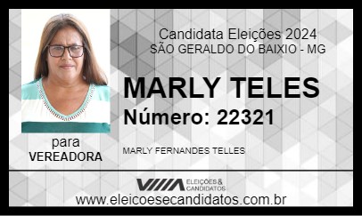 Candidato MARLY TELES 2024 - SÃO GERALDO DO BAIXIO - Eleições