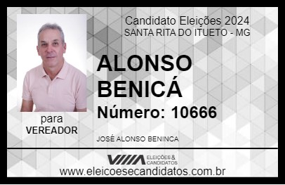 Candidato ALONSO BENICÁ 2024 - SANTA RITA DO ITUETO - Eleições