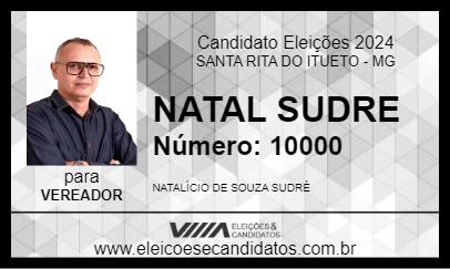 Candidato NATAL SUDRE 2024 - SANTA RITA DO ITUETO - Eleições