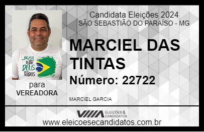 Candidato MARCIEL DA CASA DAS TINTAS 2024 - SÃO SEBASTIÃO DO PARAÍSO - Eleições