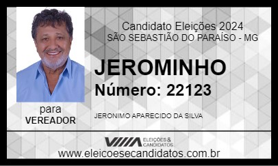 Candidato JEROMINHO 2024 - SÃO SEBASTIÃO DO PARAÍSO - Eleições