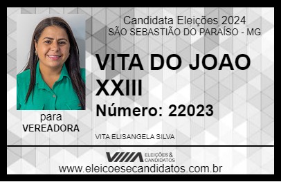 Candidato VITA DO JOAO XXIII 2024 - SÃO SEBASTIÃO DO PARAÍSO - Eleições