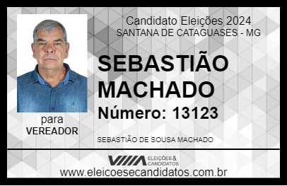 Candidato SEBASTIÃO MACHADO 2024 - SANTANA DE CATAGUASES - Eleições