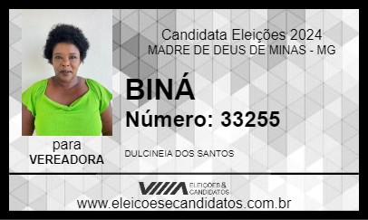 Candidato BINÁ 2024 - MADRE DE DEUS DE MINAS - Eleições