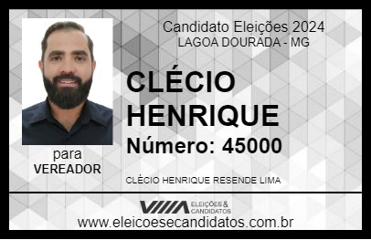 Candidato CLÉCIO HENRIQUE 2024 - LAGOA DOURADA - Eleições