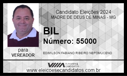 Candidato BIL 2024 - MADRE DE DEUS DE MINAS - Eleições