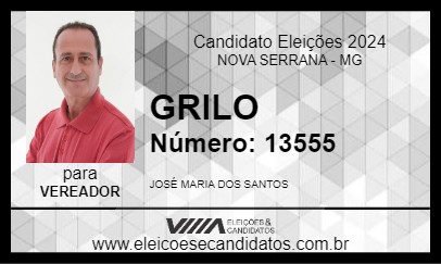 Candidato GRILO 2024 - NOVA SERRANA - Eleições