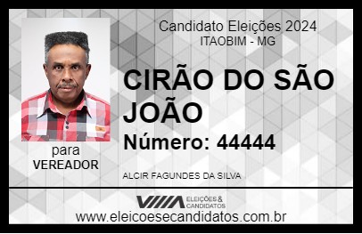 Candidato CIRÃO DO SÃO JOÃO 2024 - ITAOBIM - Eleições