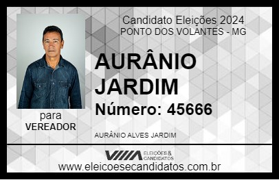 Candidato AURÂNIO JARDIM 2024 - PONTO DOS VOLANTES - Eleições