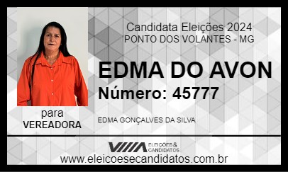 Candidato EDMA DO AVON 2024 - PONTO DOS VOLANTES - Eleições