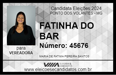 Candidato FATINHA DO BAR 2024 - PONTO DOS VOLANTES - Eleições