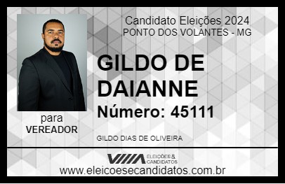 Candidato GILDO DE DAIANNE 2024 - PONTO DOS VOLANTES - Eleições